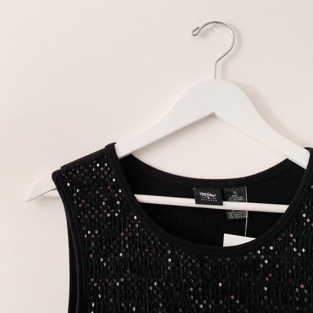 Y2K Missimo Sequin Sleeveless Top Size XL - Picture 4 of 4